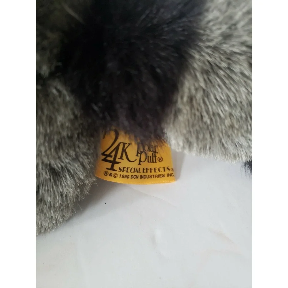 plush racoon 24k Polar Puff Raccoon Plush 1990 Vintage Soecial Effects‎